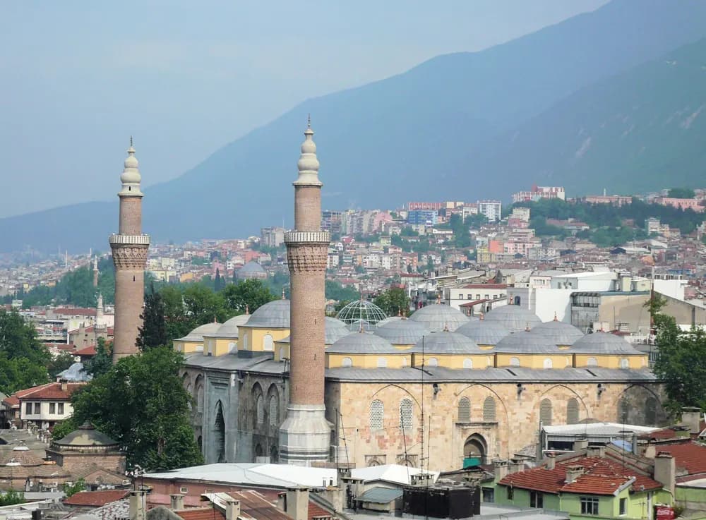 Ulu Cami ve şehir manzarası, Bursa